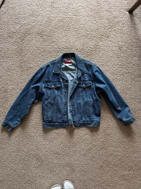Vintage 90s Wrangler Hero Denim Trucker Jacket Size Large